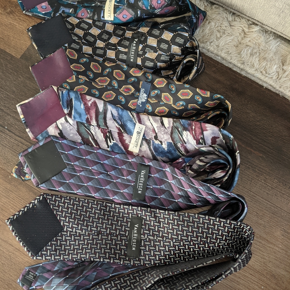 Great tie lot assortment Stafford VanHeusen JTBeckett total 6